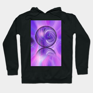 Purple digital glass ball abstract Hoodie